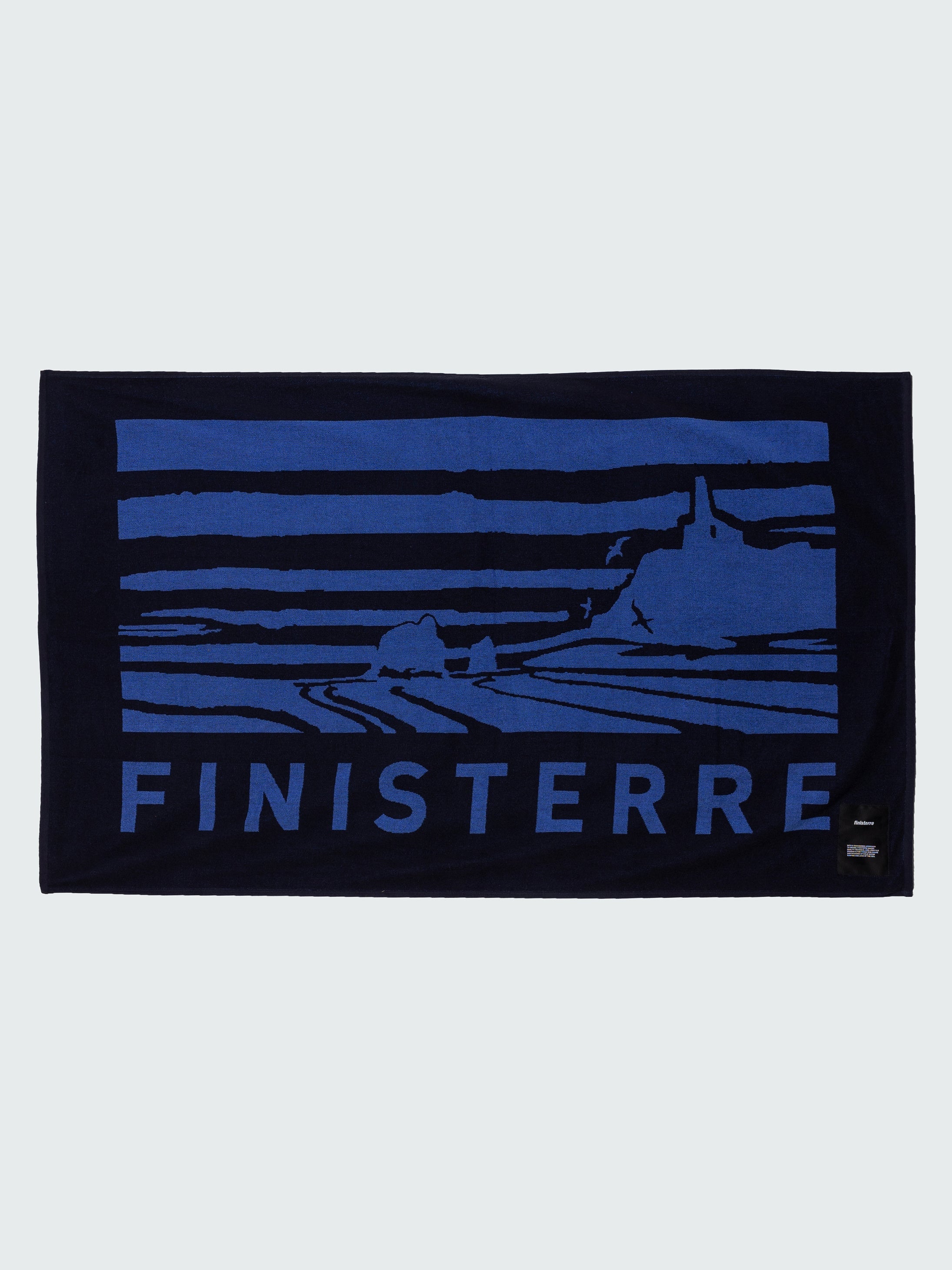 Organic Cotton Towel in Navy/Lake - Cape