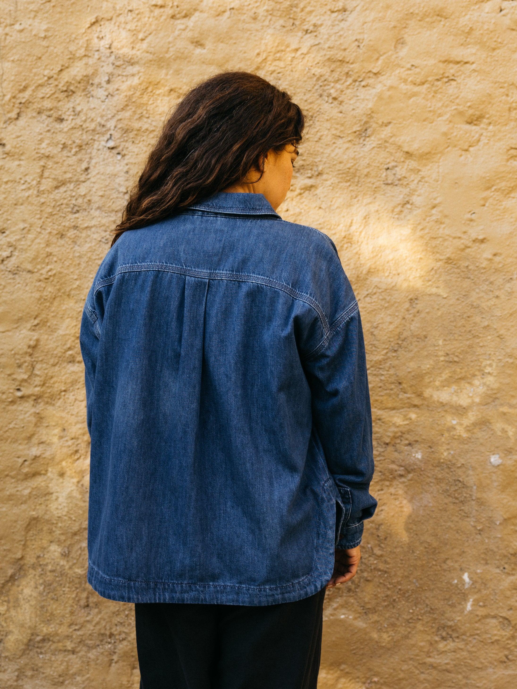Organic Cotton Shirt in Denim - Gwavas