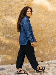 Organic Cotton Shirt in Denim - Gwavas