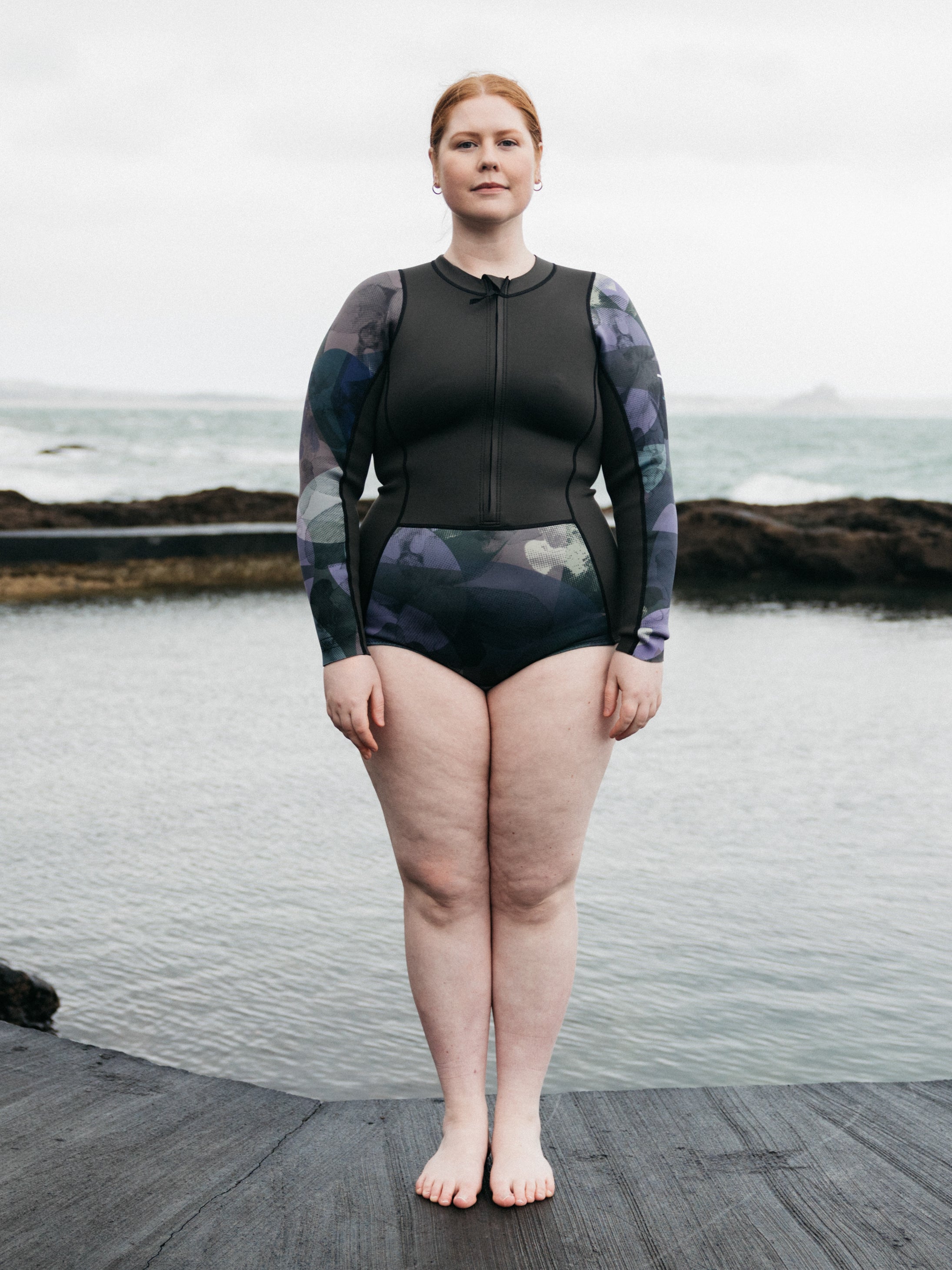 Natural Rubber Long Sleeve 2mm Swimsuit - Kaia