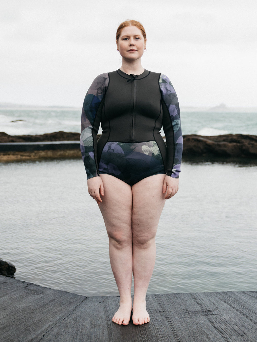 Natural Rubber Long Sleeve 2mm Swimsuit - Kaia