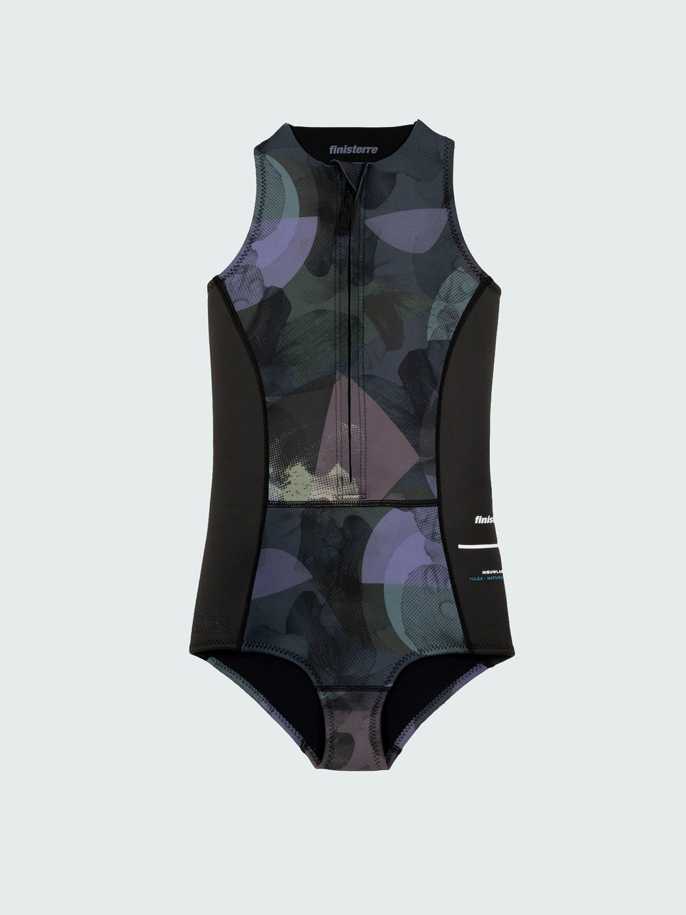 Natural Rubber Swimsuit in Raven Lofi Print - Kaia