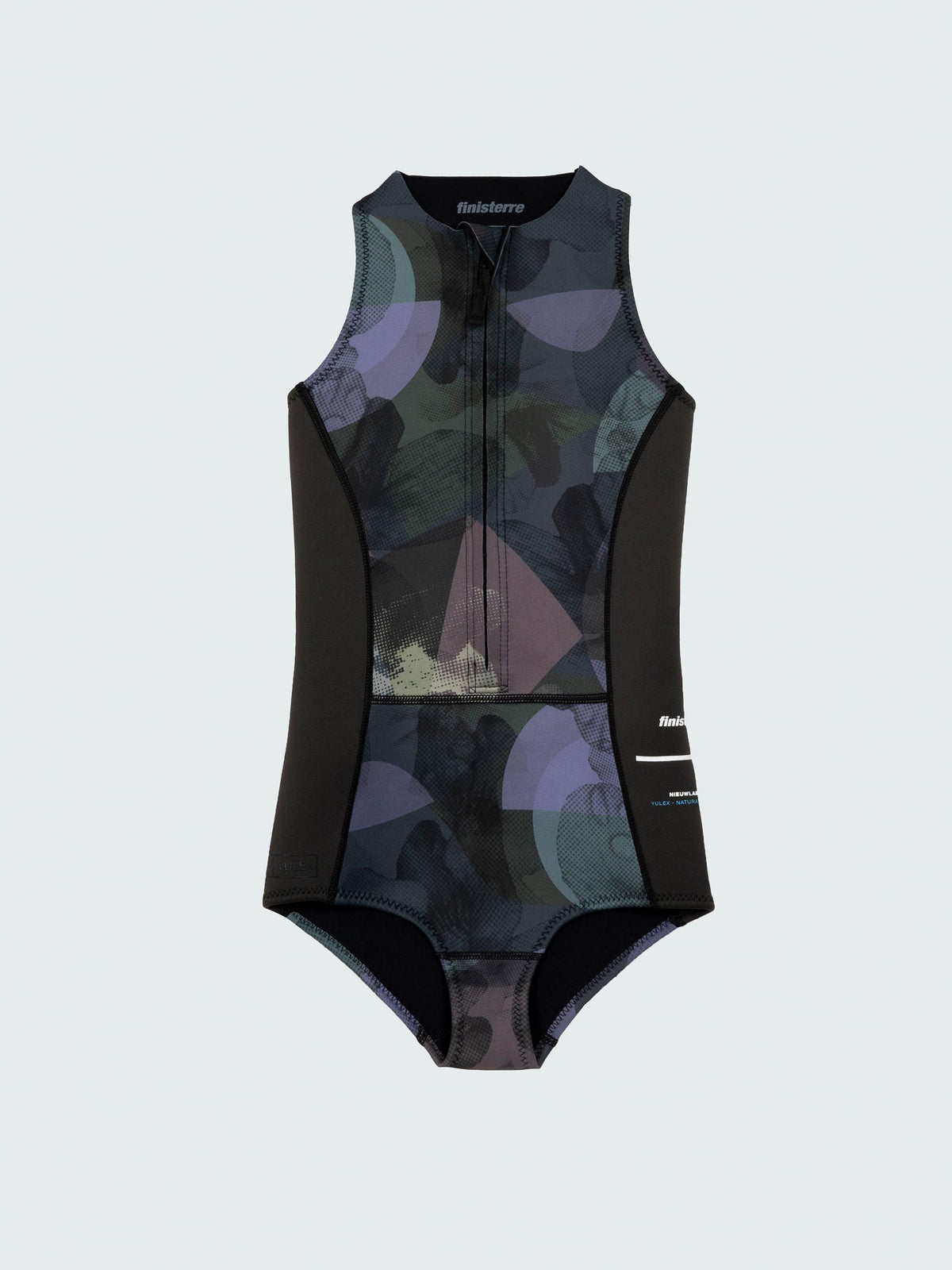 Natural Rubber Swimsuit in Raven Lofi Print - Kaia