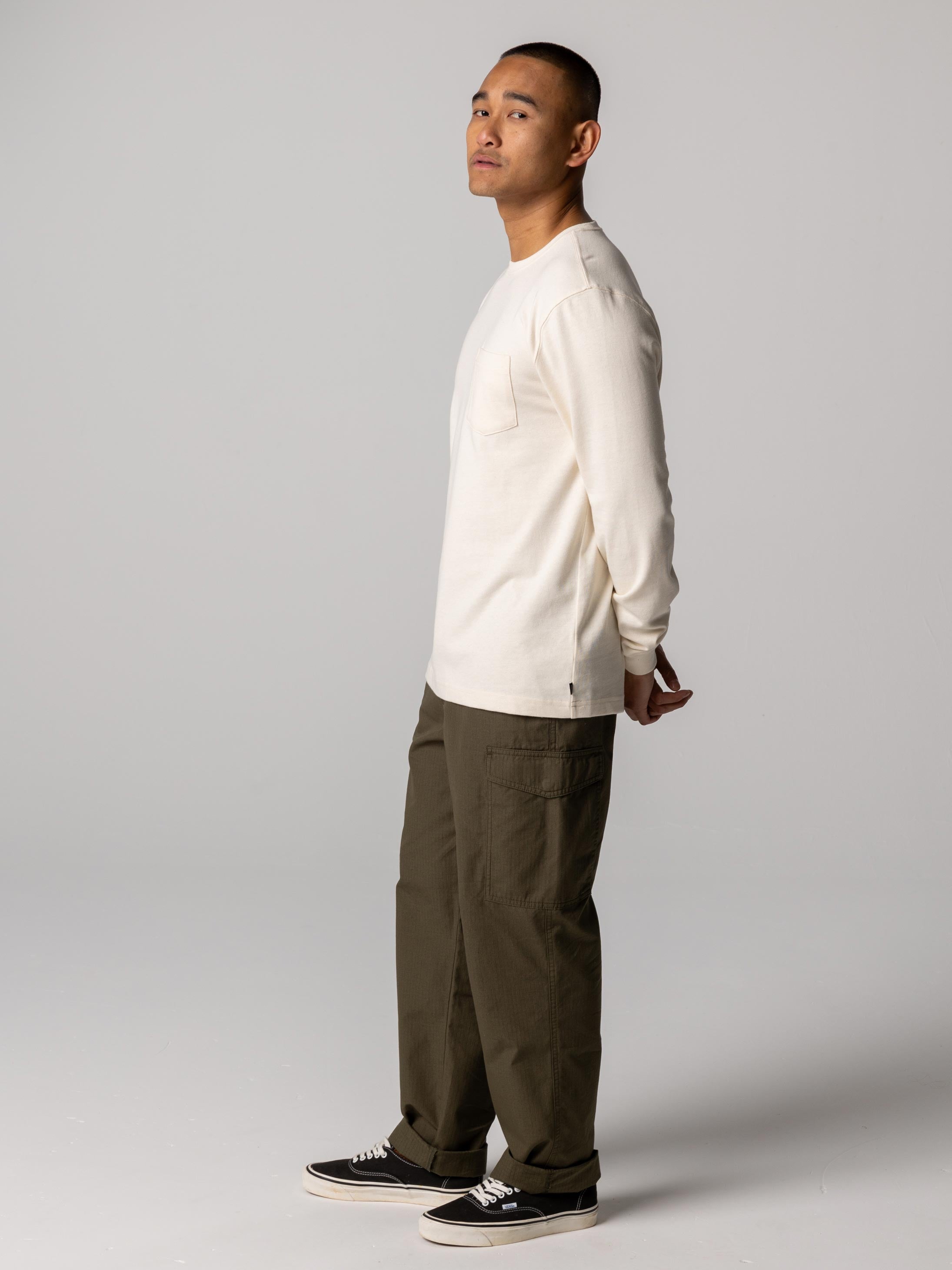 Cotton Blend T-Shirt in Ecru - Orca