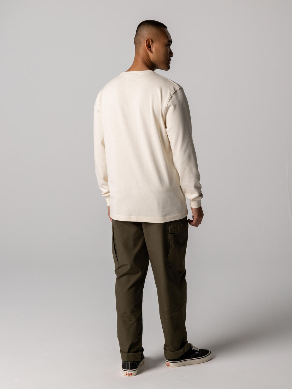 Cotton Blend T-Shirt in Ecru - Orca