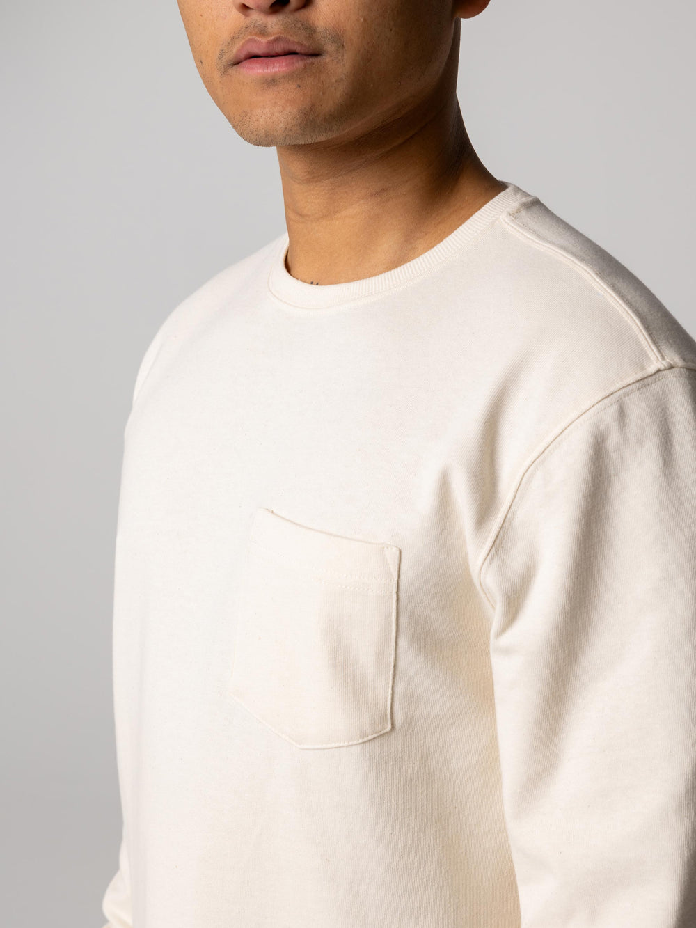 Cotton Blend T-Shirt in Ecru - Orca