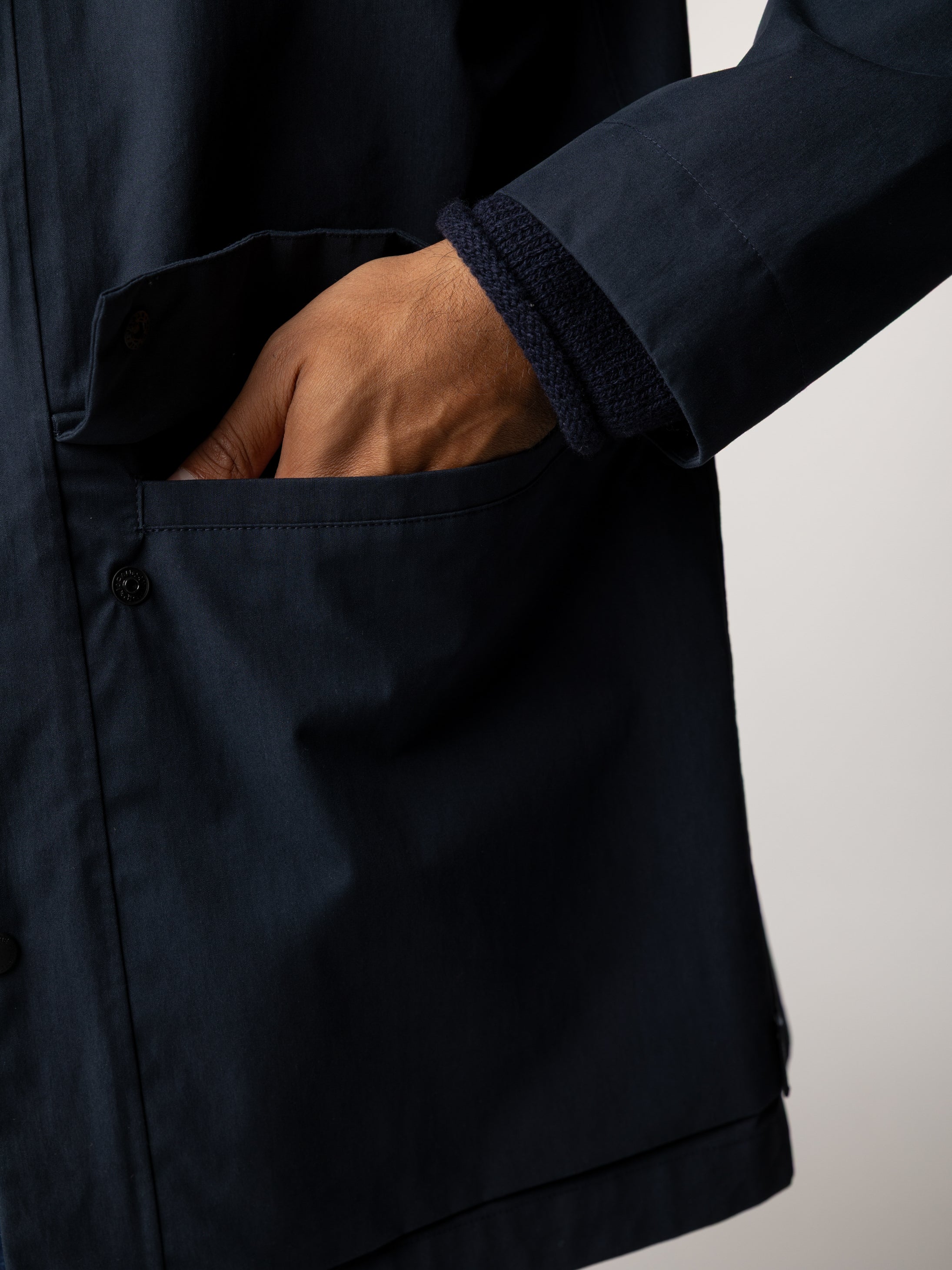 Organic Cotton Jacket in Navy - Litus