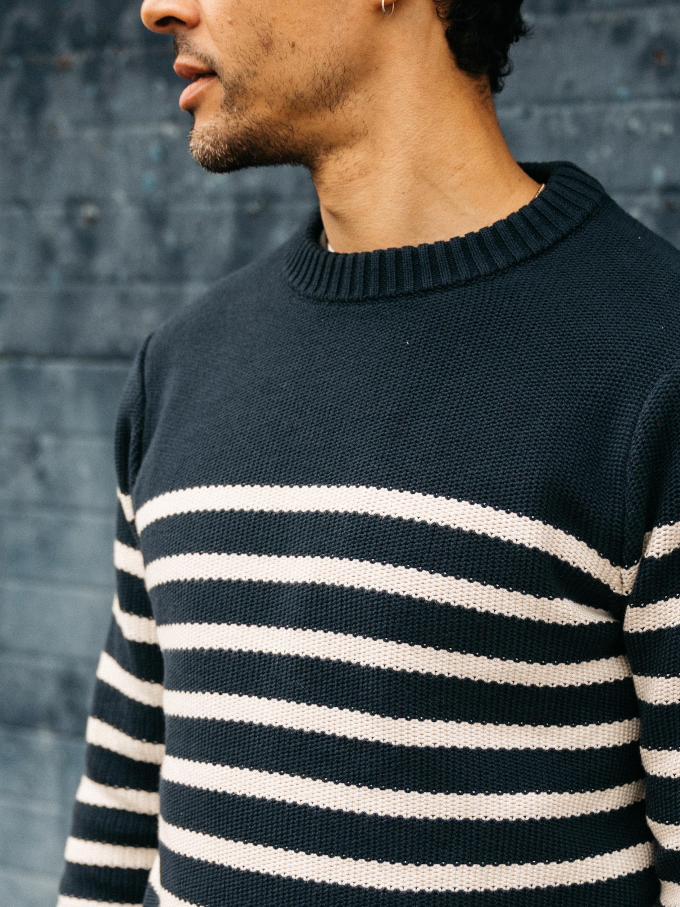 Wool Striped Jumper in Multi Stripe - Ledden