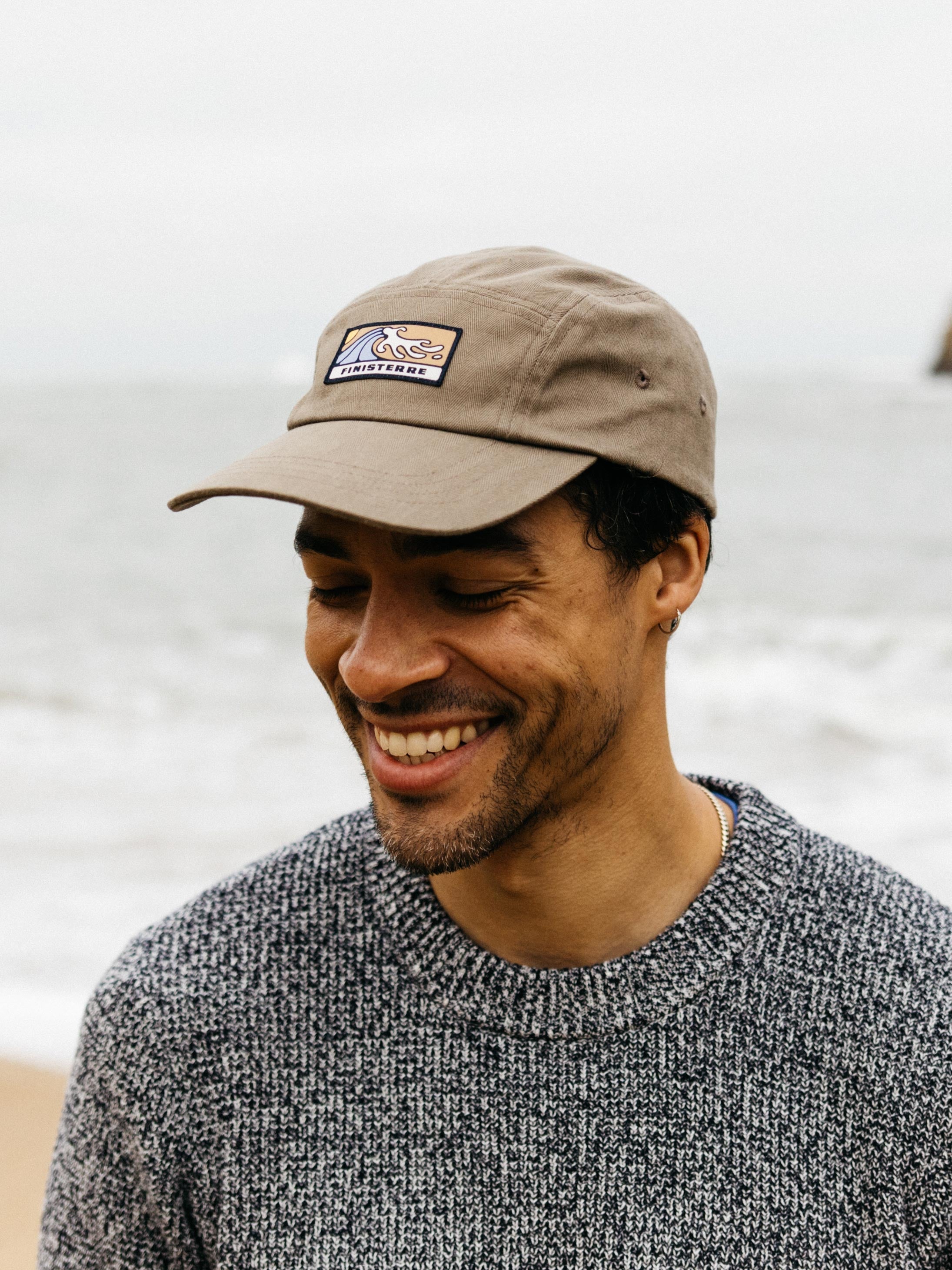 Organic Cotton Wild Wave Patch Cap in Brown - Tonkin