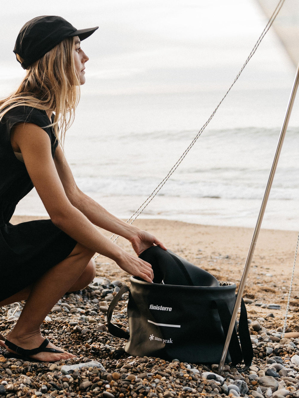 Snow Peak + Finisterre Recycled Bucket 24L in Black - Drift