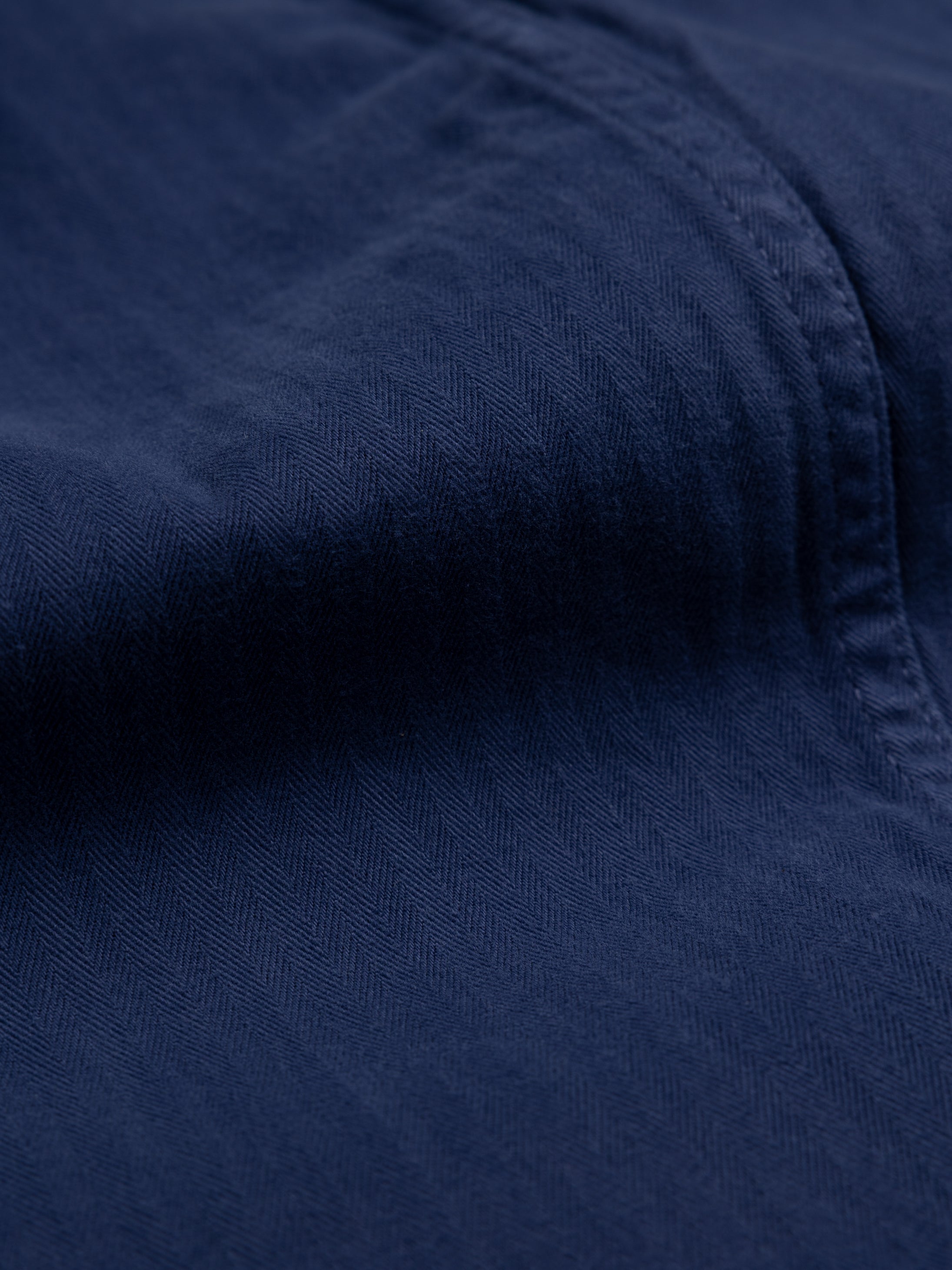 Organic Cotton Barrel Trouser in Navy - Croft