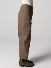 Organic Cotton Barrel Trouser in Brown - Croft