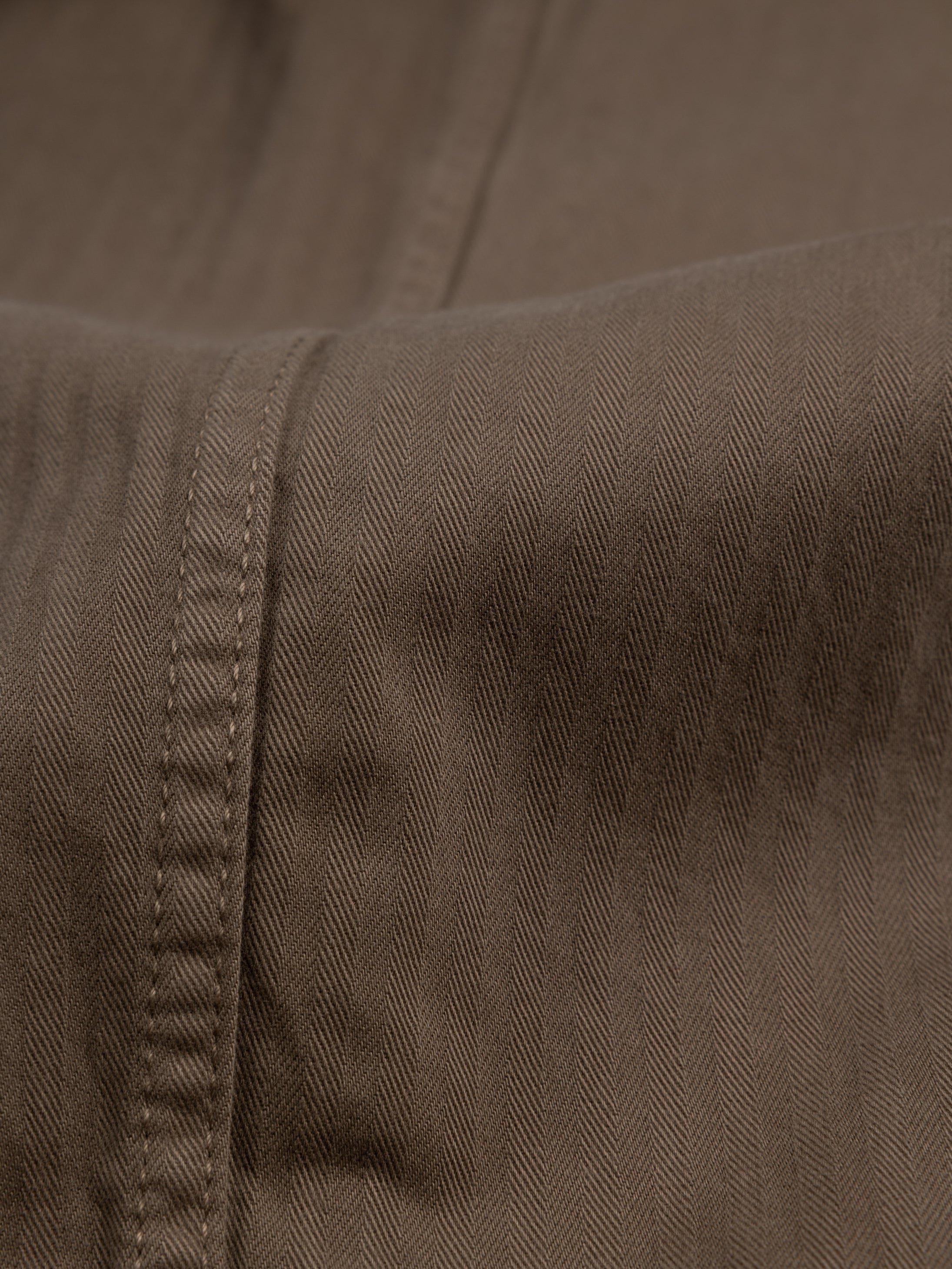 Organic Cotton Barrel Trouser in Brown - Croft