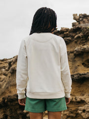 Organic Retro Sweatshirt in Ecru - Serpentine