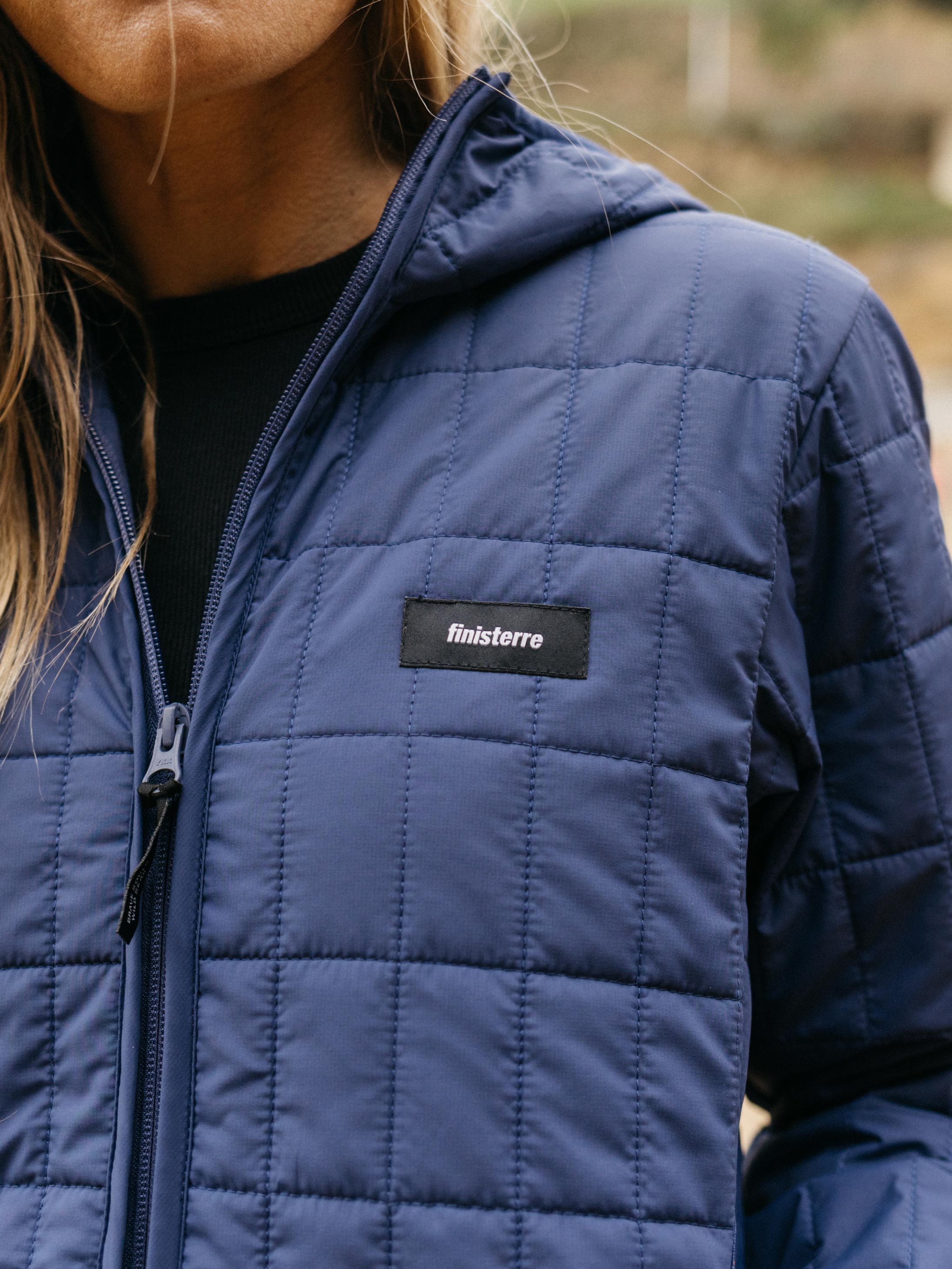 Insulated Hooded Jacket in Navy - Firecrest