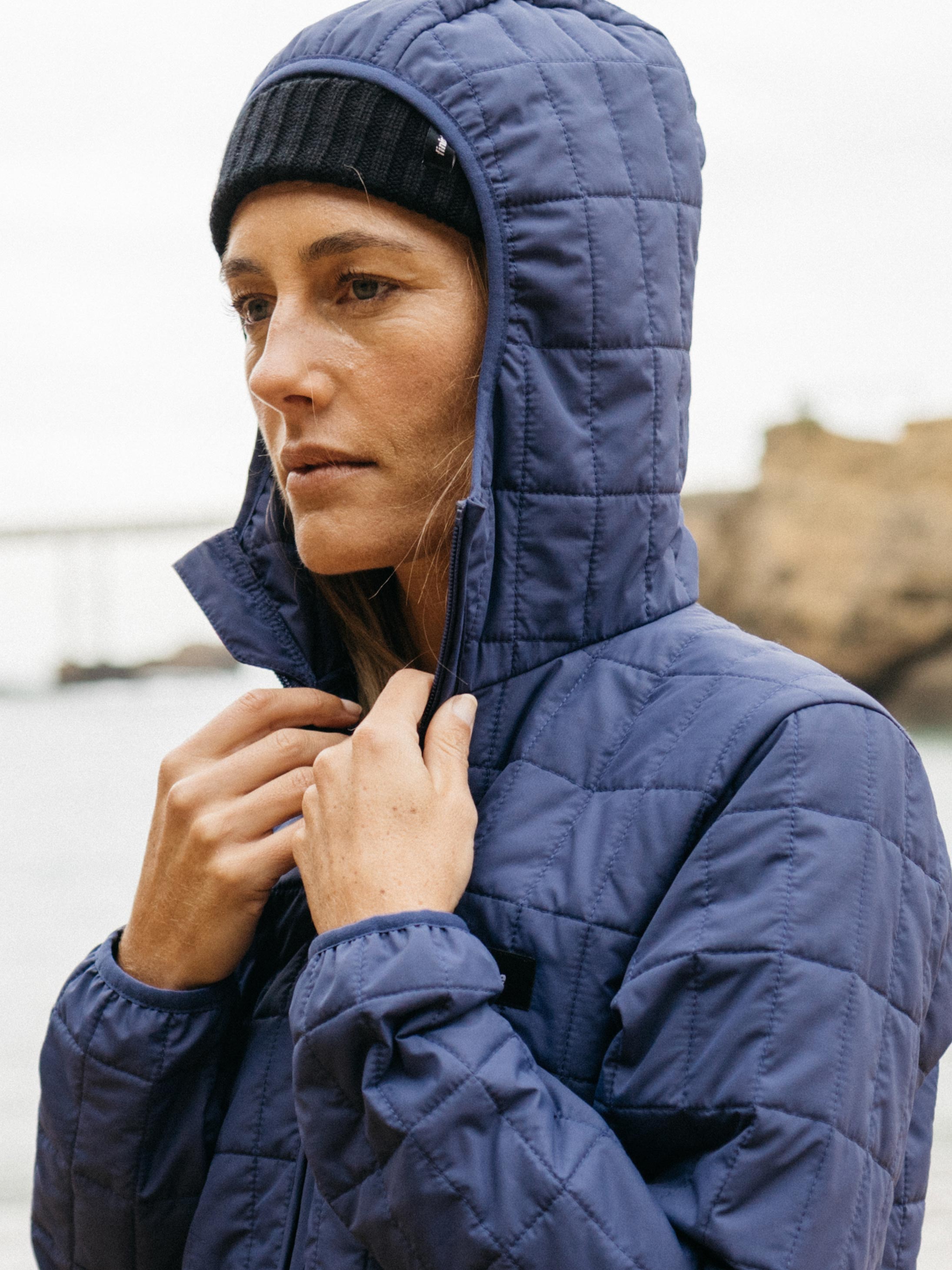 Insulated Hooded Jacket in Navy - Firecrest