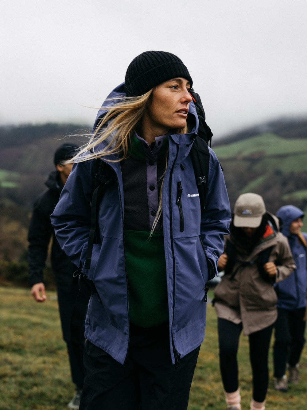 Recycled Waterproof Jacket in Navy - Stormbird