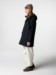 Organic Cotton Waterproof Jacket in Black - Litus