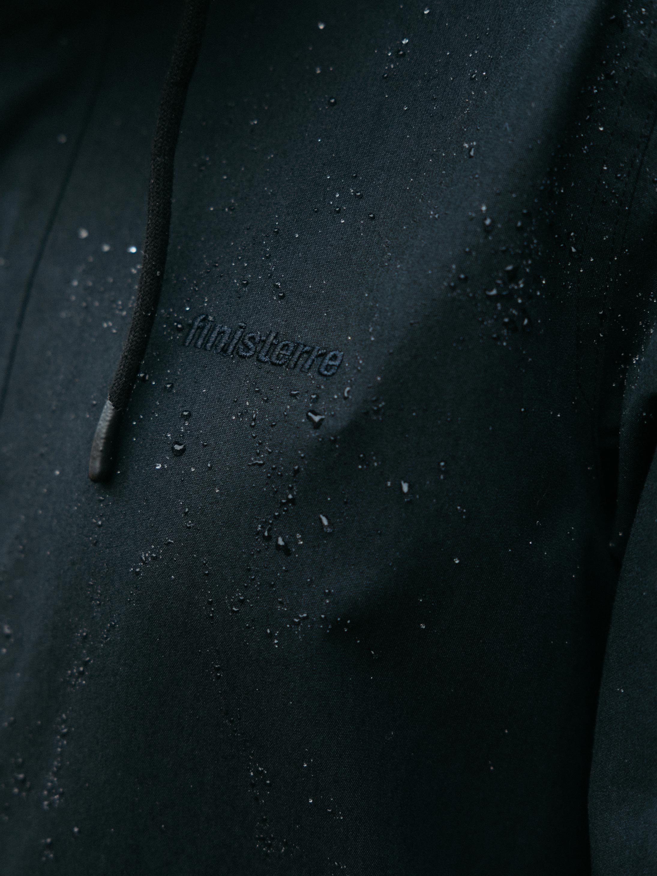 Organic Cotton Waterproof Jacket in Black - Litus