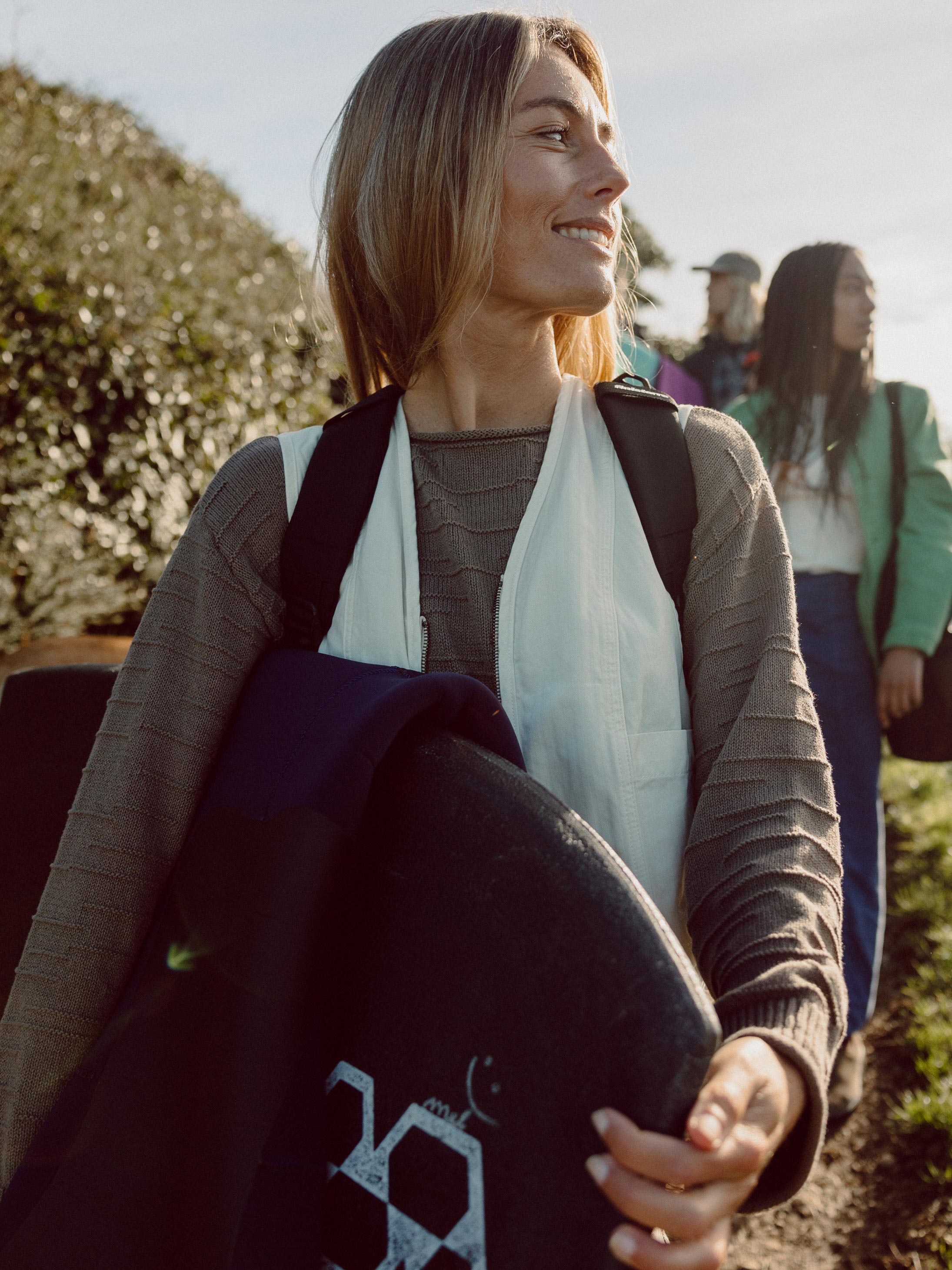 Organic Cotton Gilet in Ecru - Croft