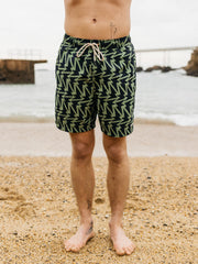 Recycled Swim Short in Navy Print - Atlas