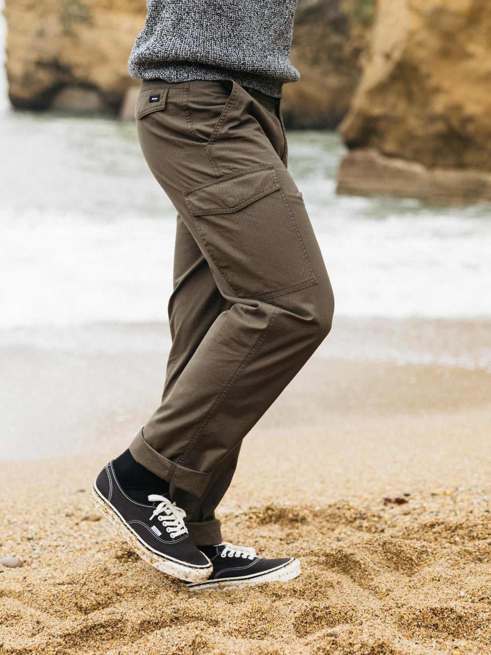 Organic Cotton Cargo Trouser in Olive - Clipper