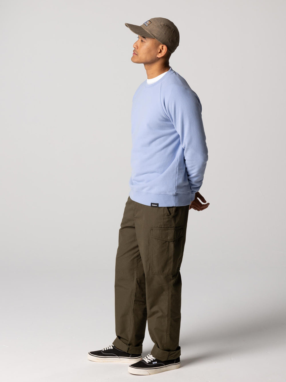 Organic Cotton Cargo Trouser in Olive - Clipper
