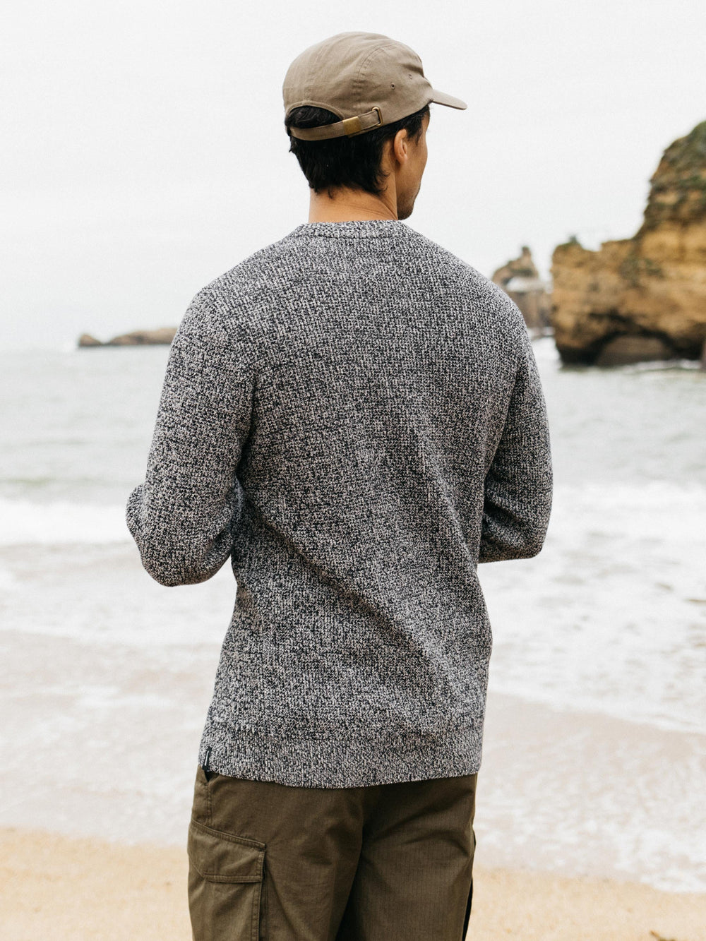 Organic Waffle Knit Navy Jumper - Trippet