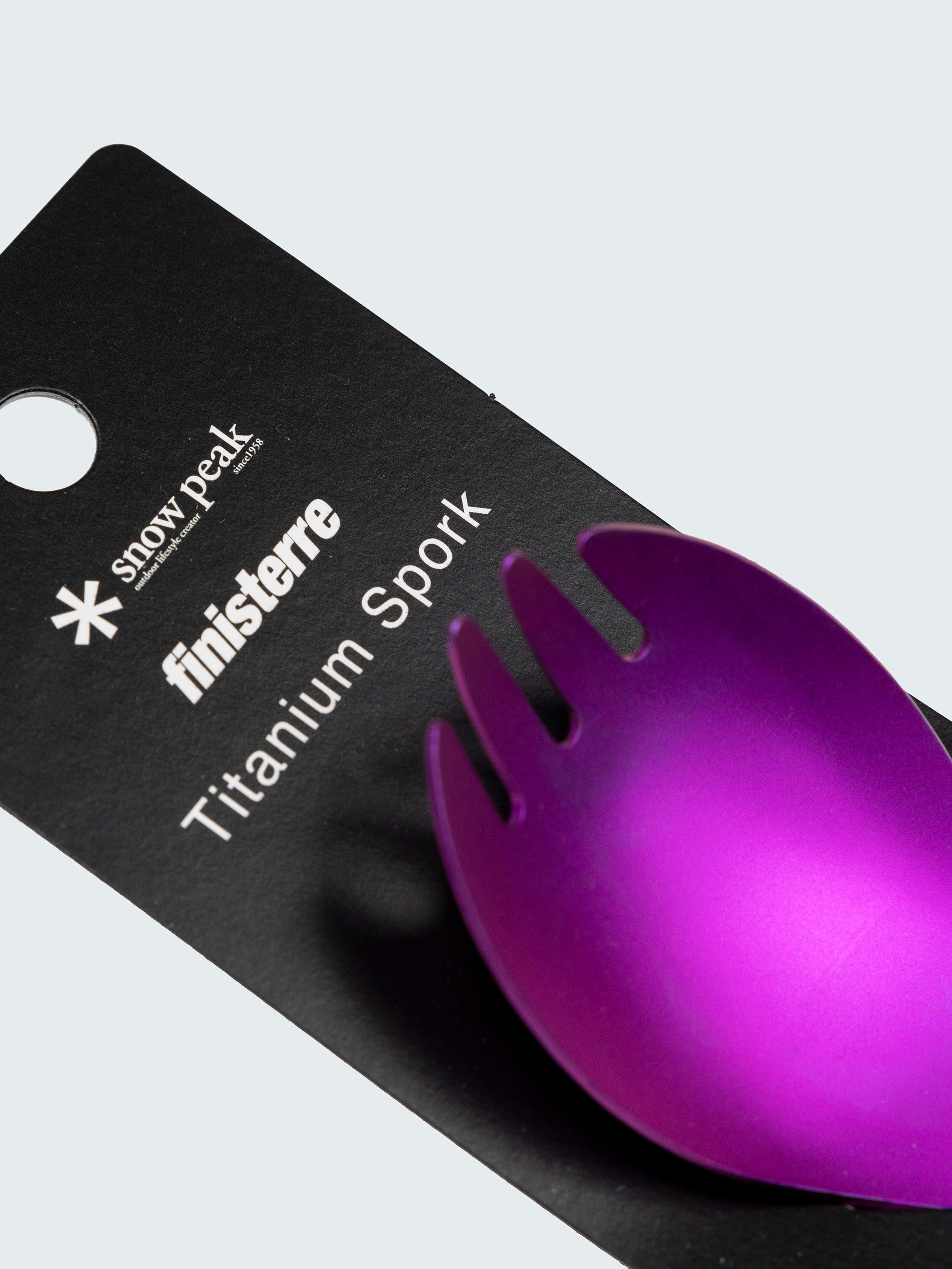 Snow Peak + Finisterre Anodised Titanium Spork in Anodised Pink