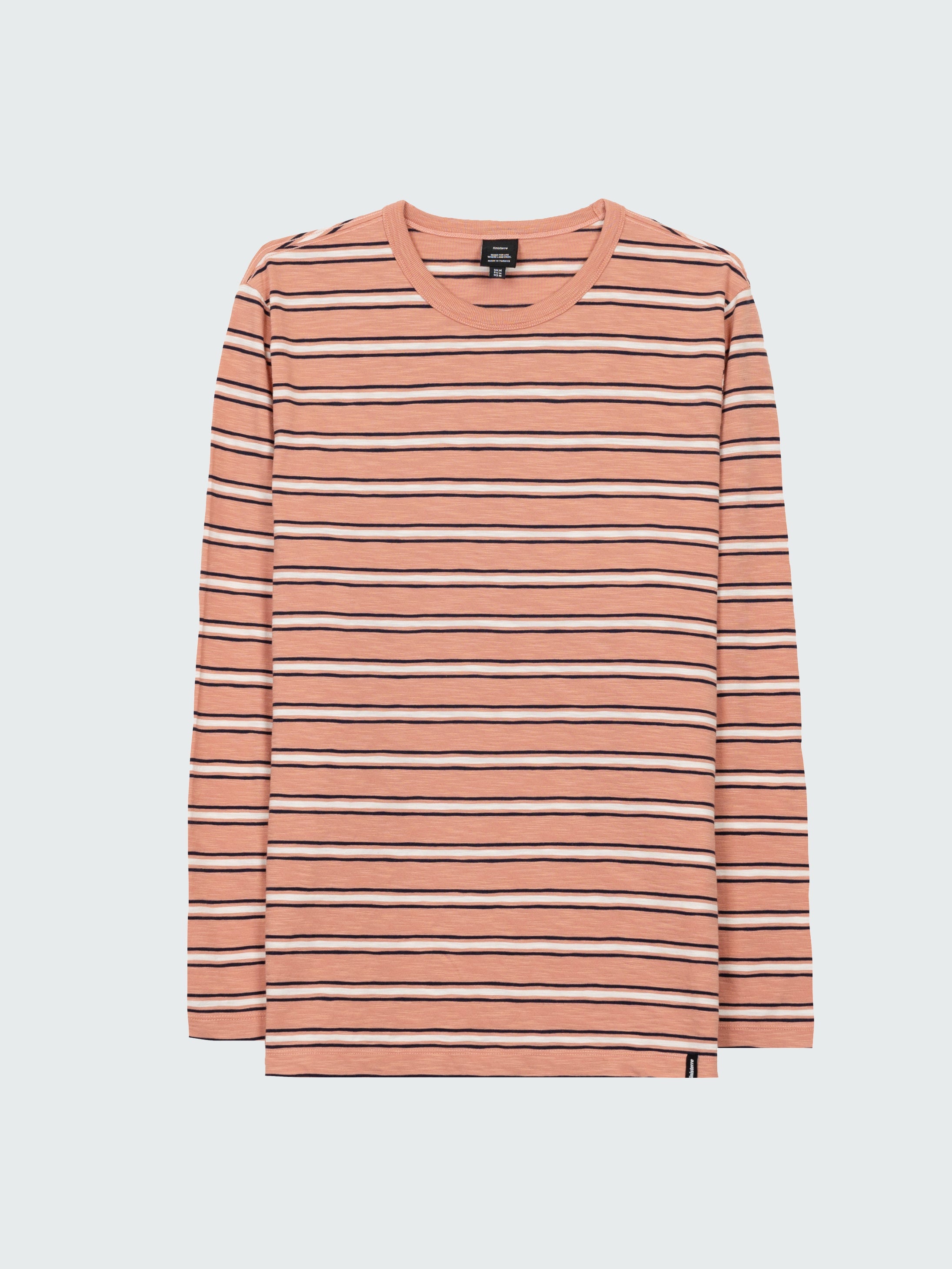 Organic Cotton T-Shirt in Clay Stripe - Channel