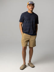 Organic Cotton T-Shirt in Navy Stripe - Channel