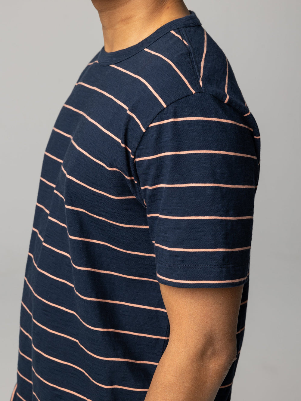 Organic Cotton T-Shirt in Navy Stripe - Channel