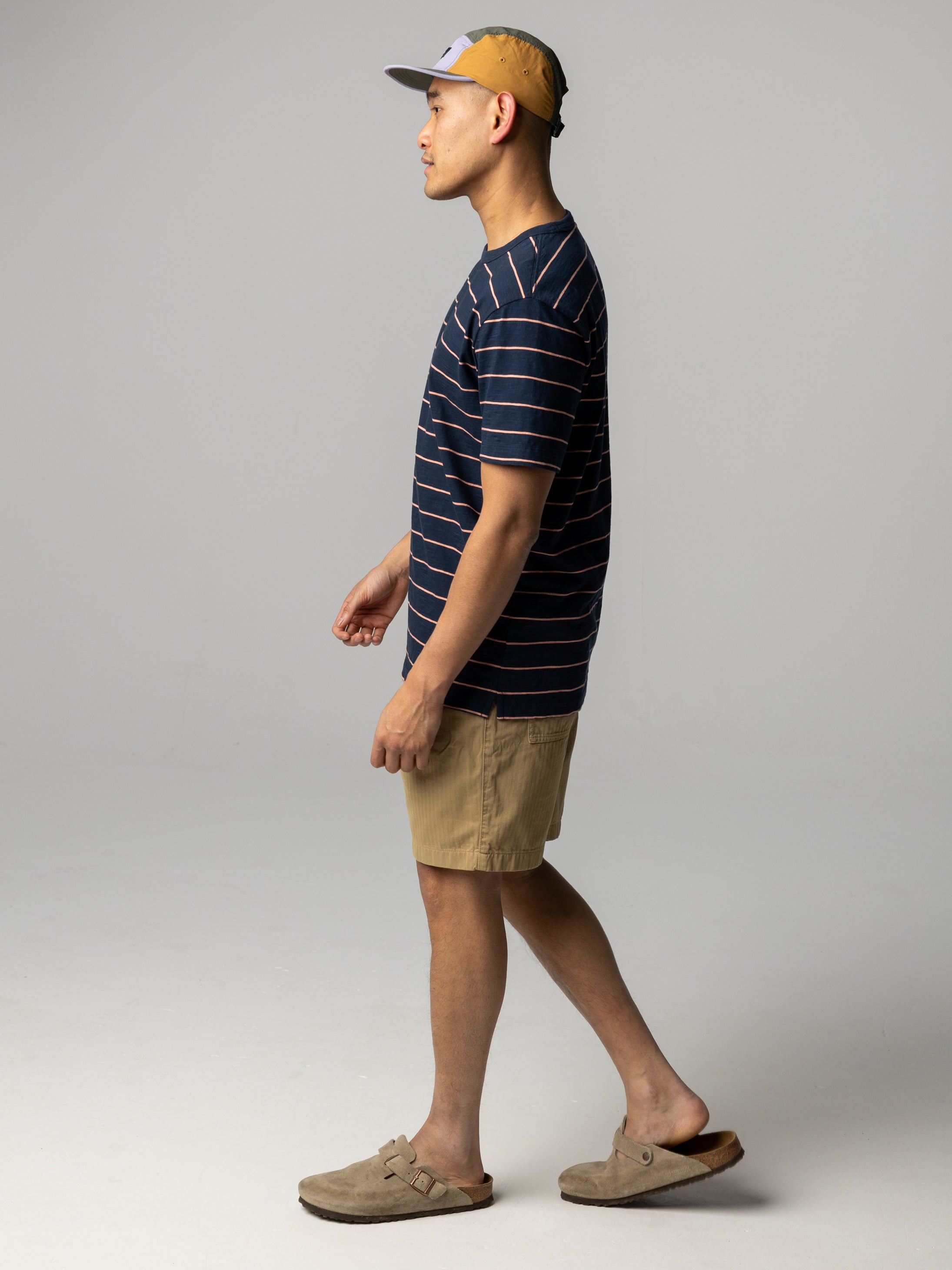 Organic Cotton T-Shirt in Navy Stripe - Channel