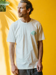 Organic Logo T-Shirt in Ecru - Diamond