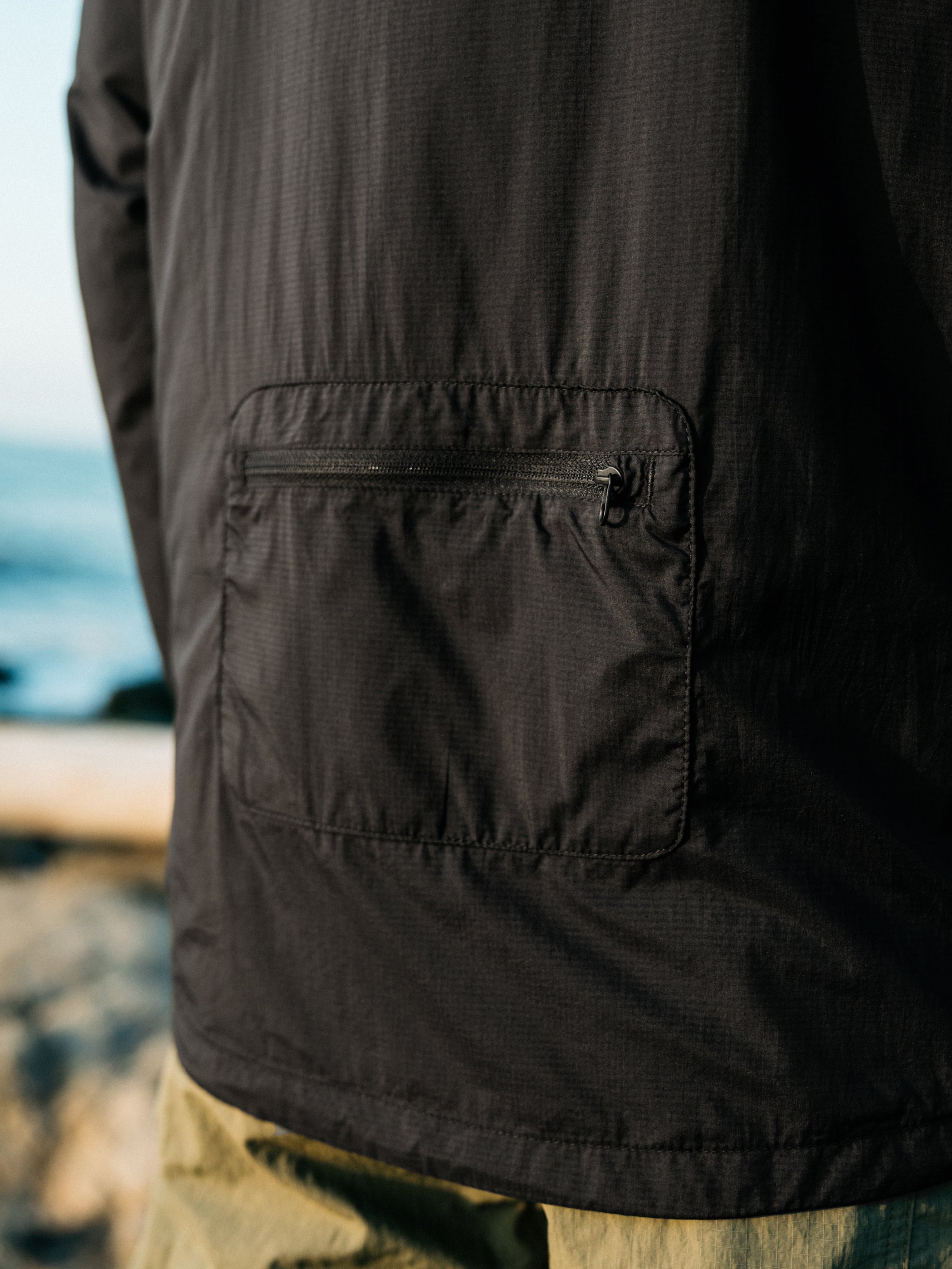Recycled Windcheater Jacket in Black - Forecast