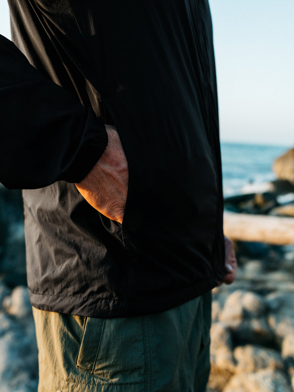 Recycled Windcheater Jacket in Black - Forecast