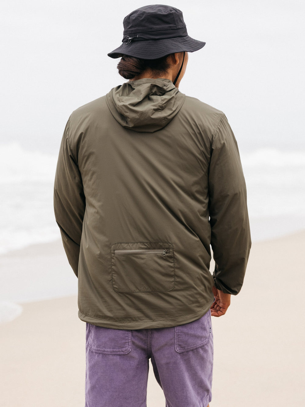 Recycled Windcheater Jacket in Olive - Forecast