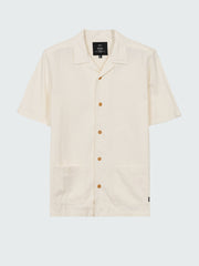 Cotton Short Sleeve Shirt in Ecru - Hendra