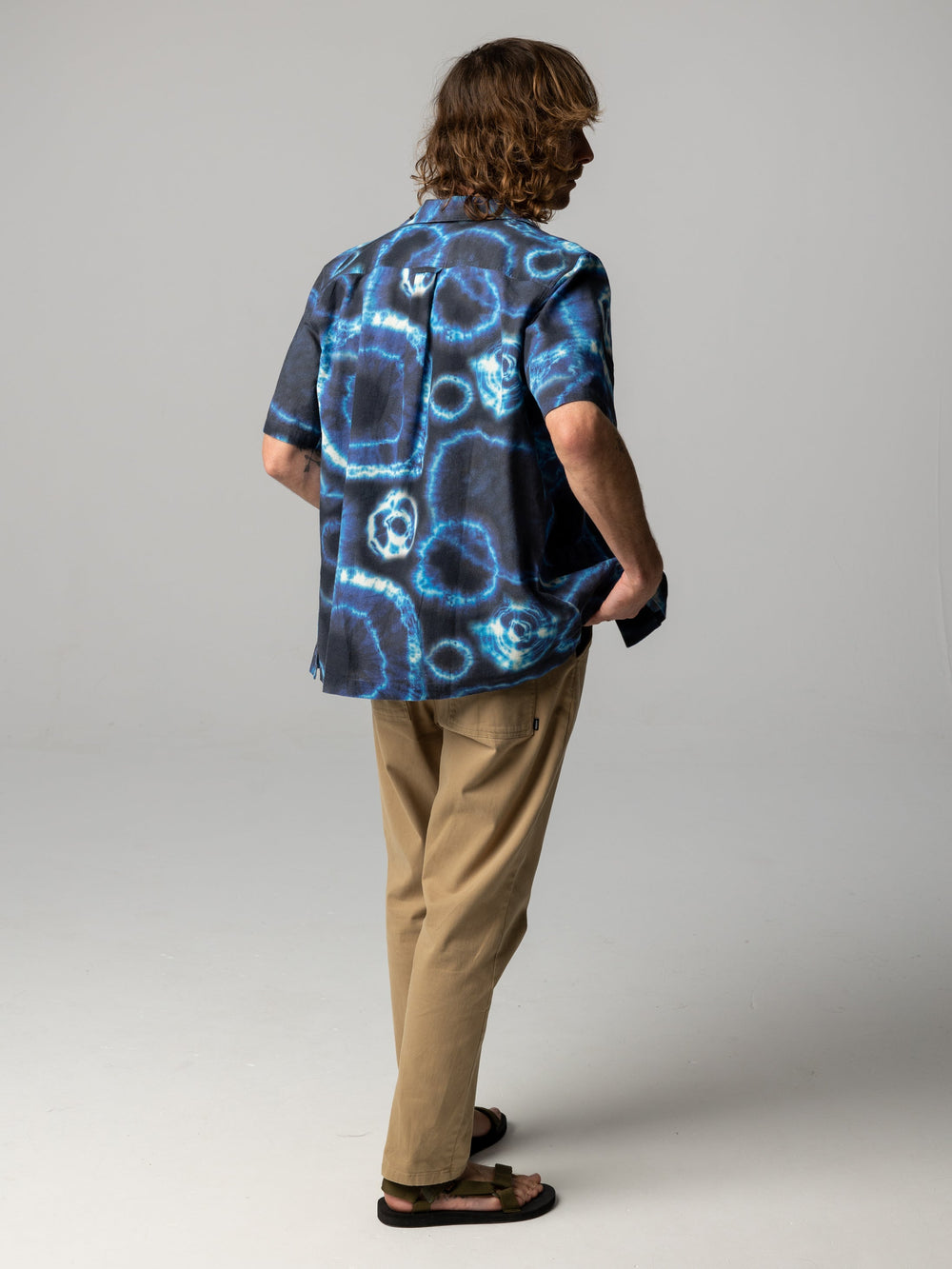 Linen Shirt in Shibori Print - Hendra