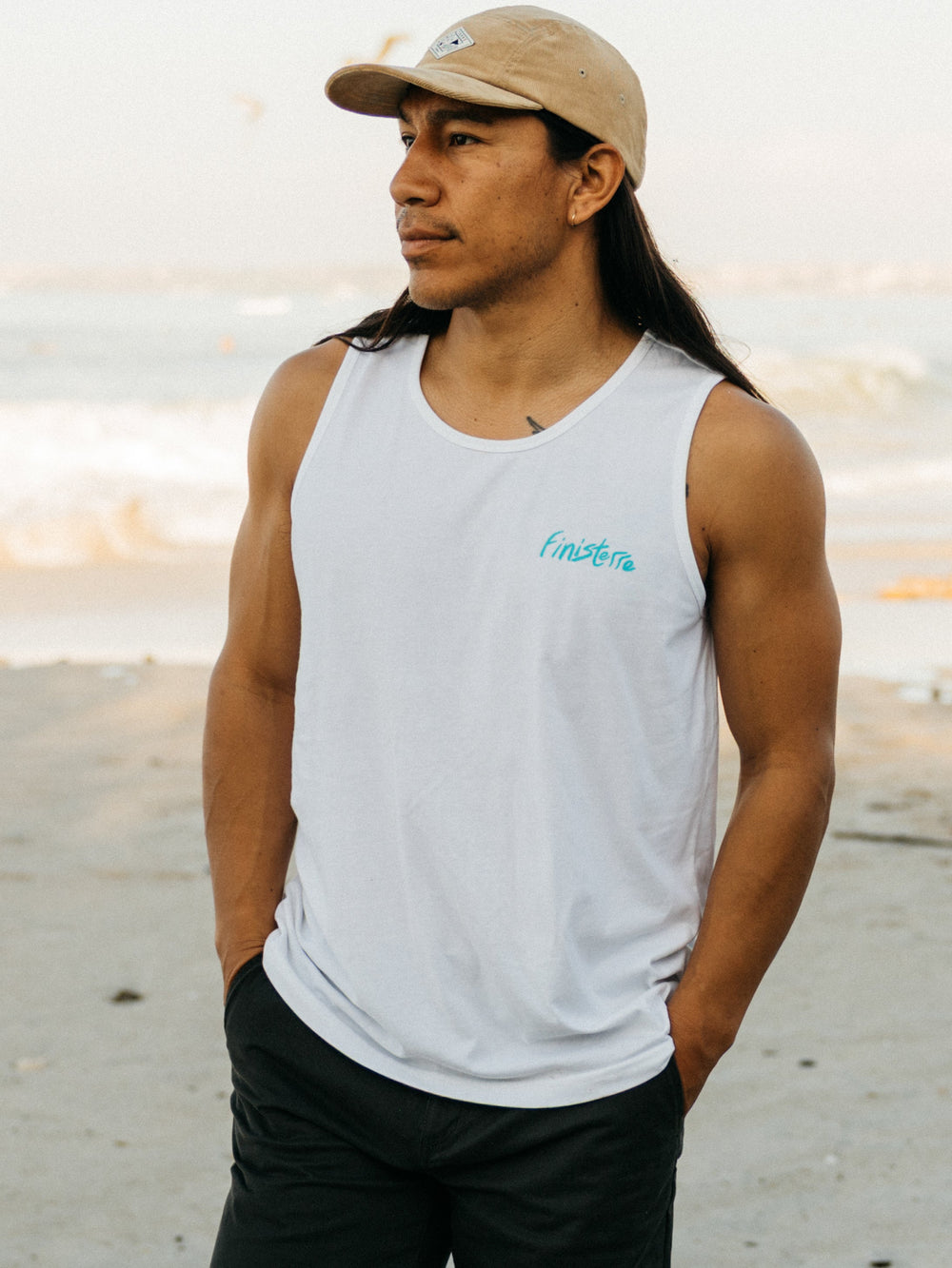 Organic Cotton Vest in White - Howl