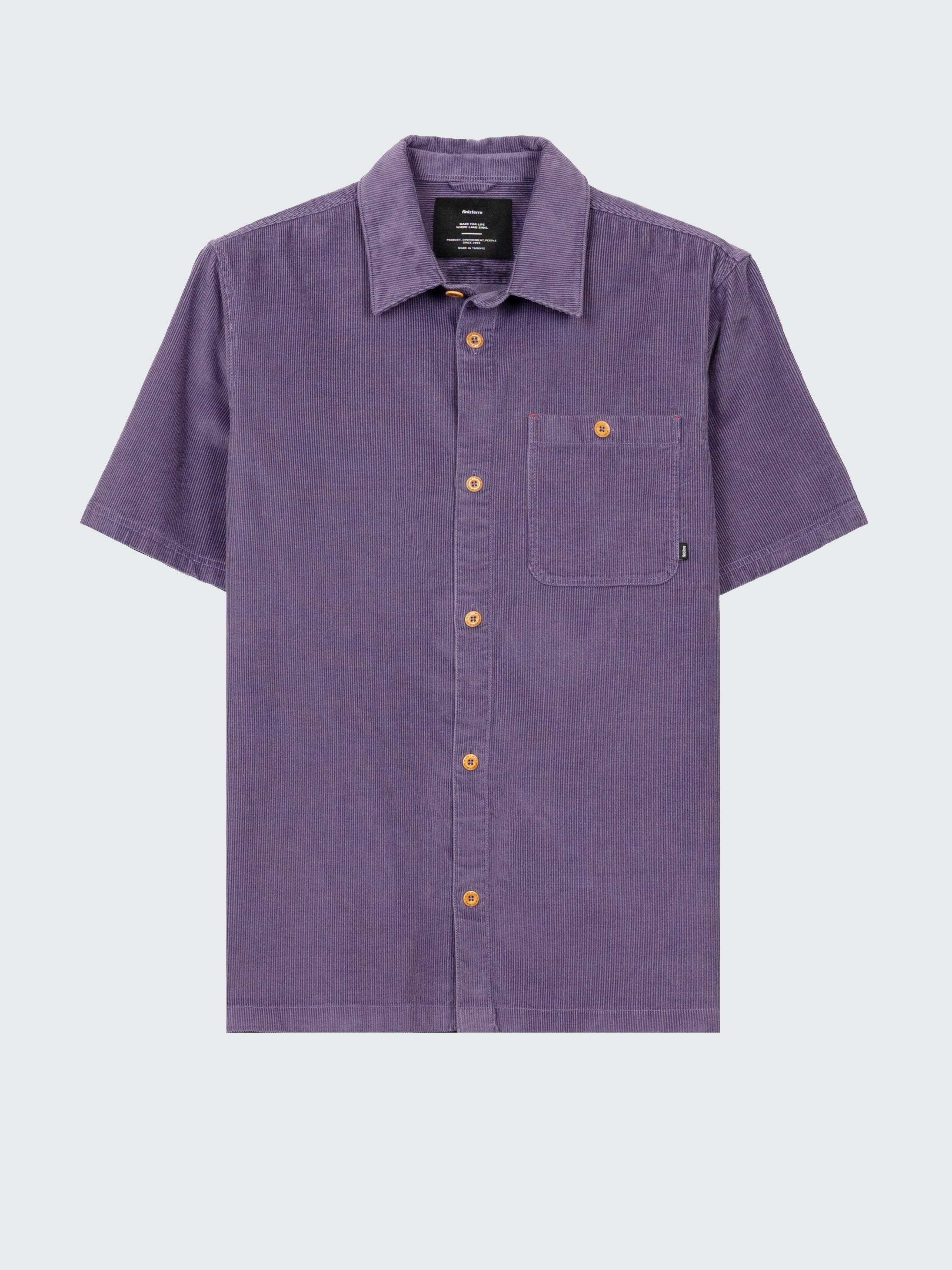 Organic Cotton Cord Shirt in Purple - Jetty