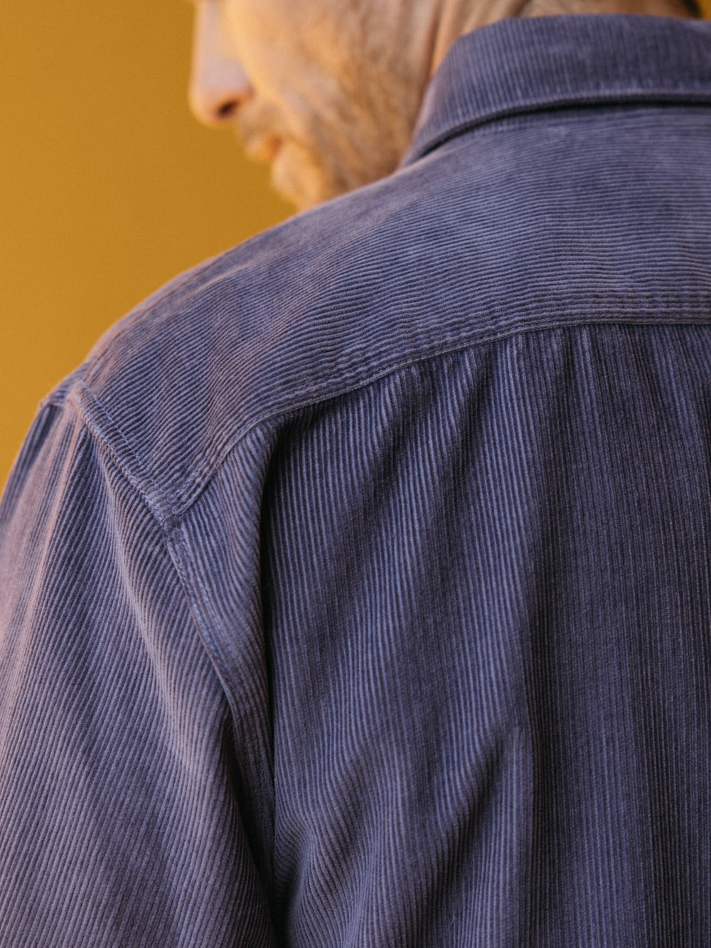 Organic Cotton Cord Shirt in Purple - Jetty