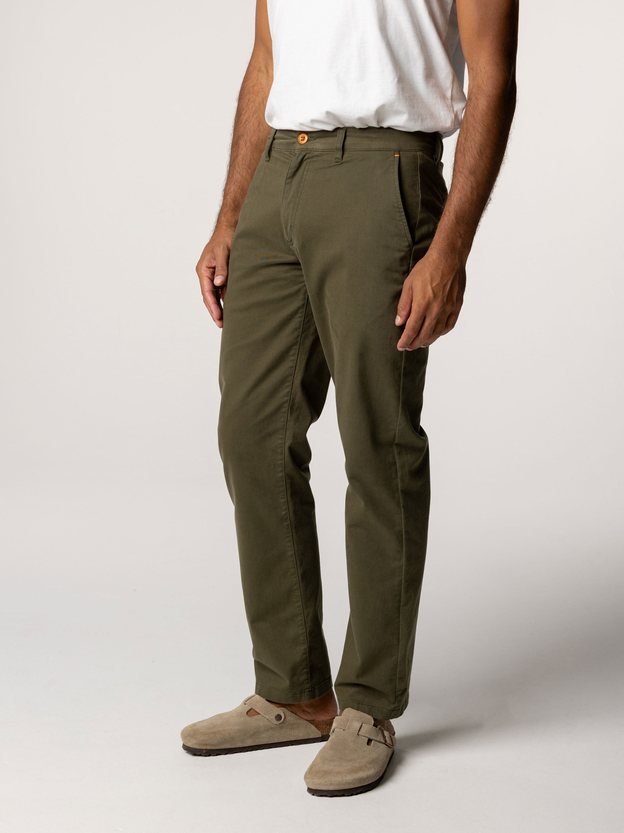 Organic Cotton Chino in Olive - Rincon