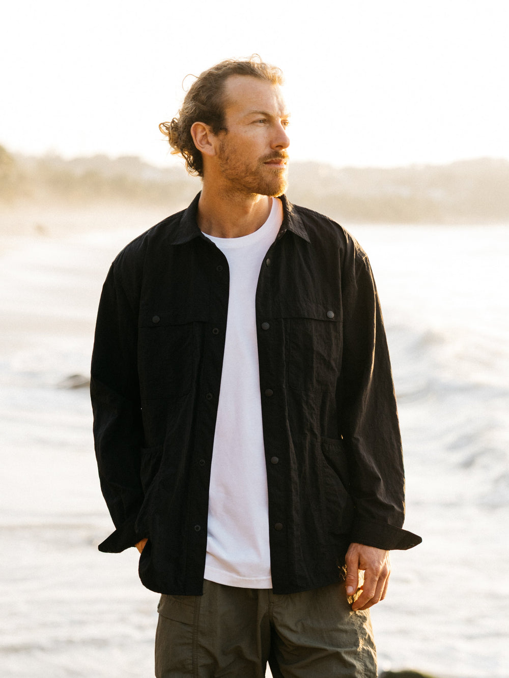 Recycled Long Sleeve Shirt in Black - Wander