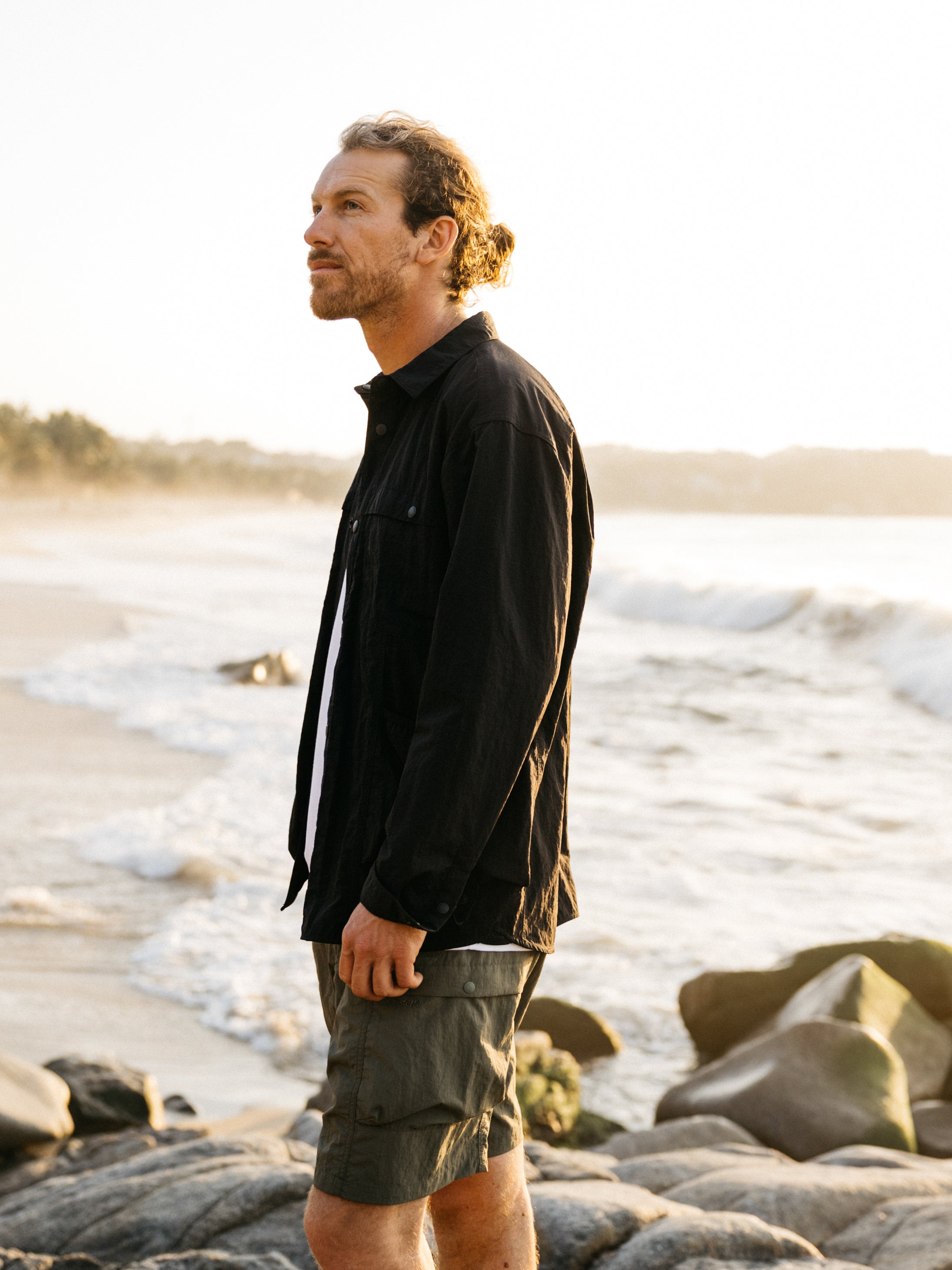 Recycled Long Sleeve Shirt in Black - Wander