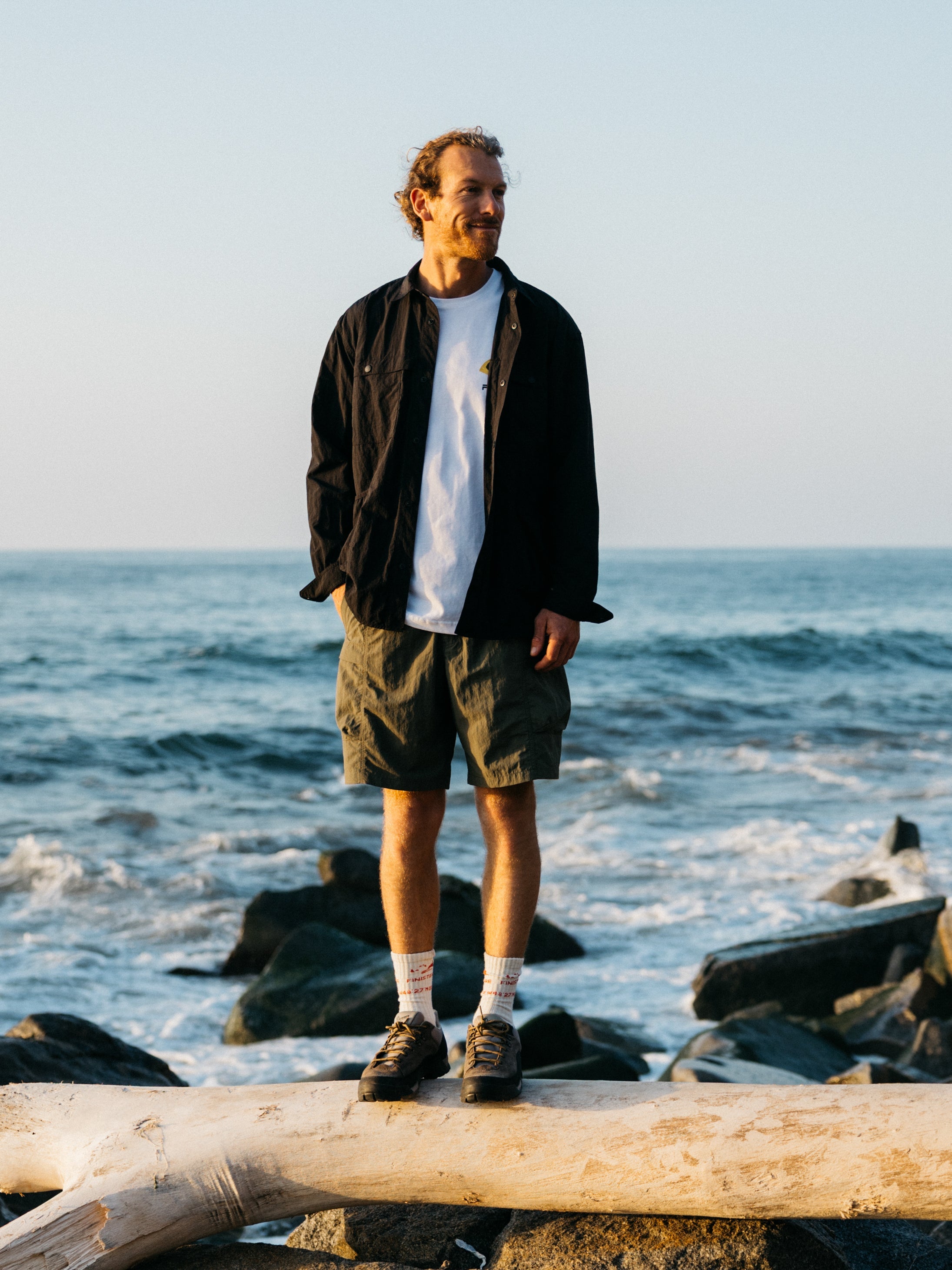Recycled Long Sleeve Shirt in Black - Wander