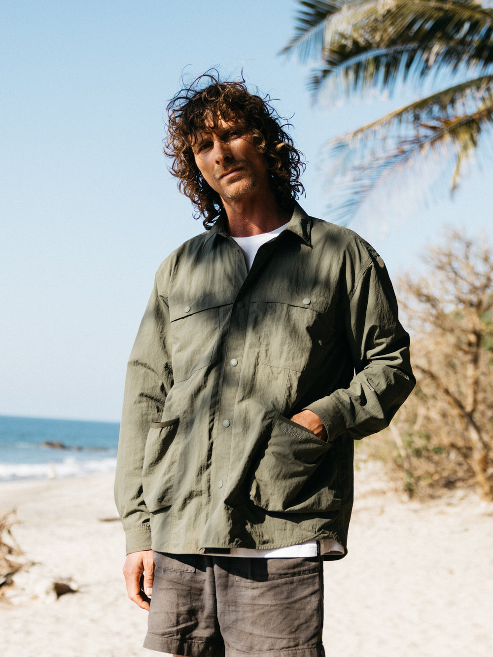 Recycled Long Sleeve Shirt in Olive - Wander