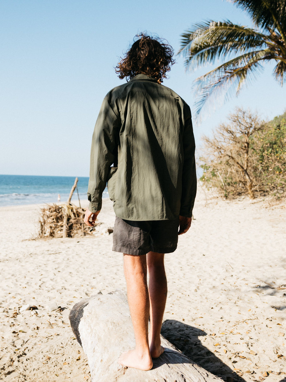 Recycled Long Sleeve Shirt in Olive - Wander