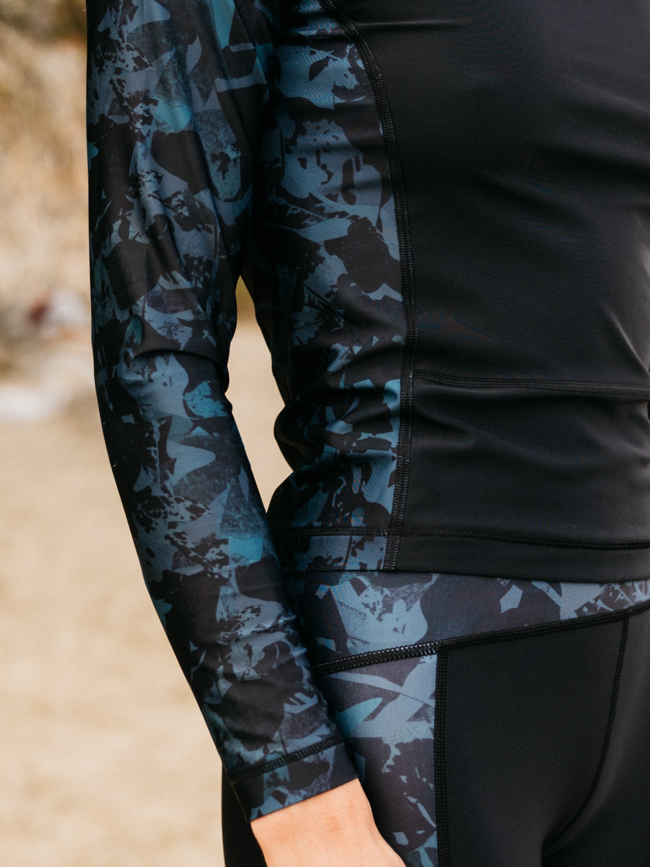 Aurora Long Sleeve Rash Vest (Fresh Tonal Print)