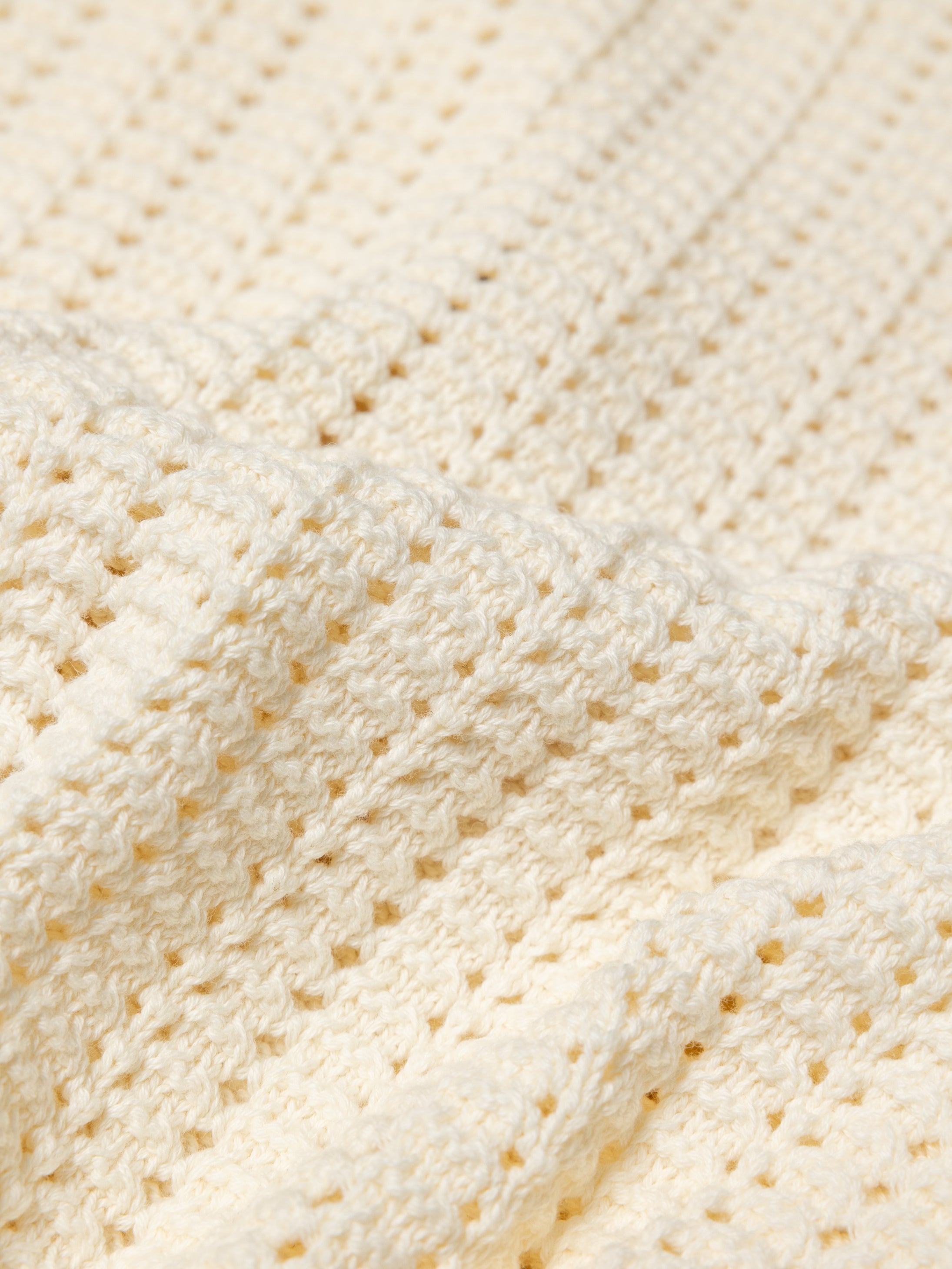 Organic Cotton Stitch Jumper in Ecru - Bracken